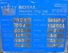 USED: Royal Machine traveling cut off chop saw, model 101. Approximate 14