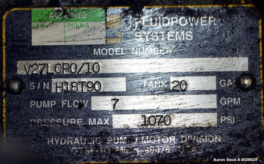 Used Beringer 4-1/2" Hydraulic Screen Changer, Model CJB450