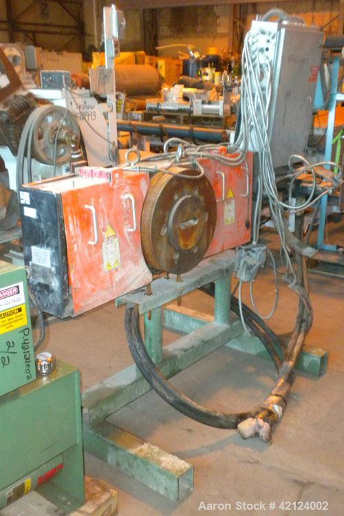 Used Beringer 8'' (200mm) Ultra-Lock Slide Plate Hydraulic Screen Changer, Model ULC-80. Dual breaker plates. Includes a Beringer hydraulic power unit, modelHP 5.0, serial #95932. 2 hp, 3/60/208-230/...