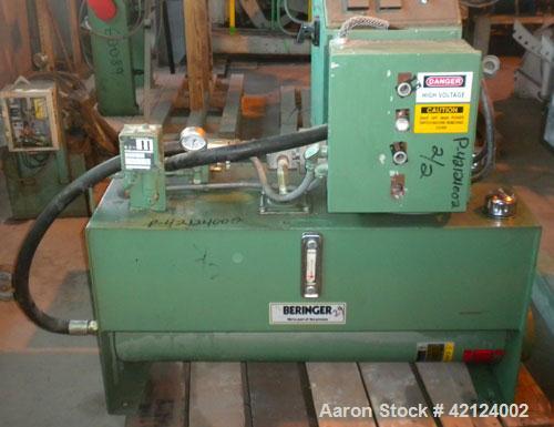 Used Beringer 8'' (200mm) Ultra-Lock Slide Plate Hydraulic Screen Changer, Model ULC-80. Dual breaker plates. Includes a Beringer hydraulic power unit, modelHP 5.0, serial #95932. 2 hp, 3/60/208-230/...