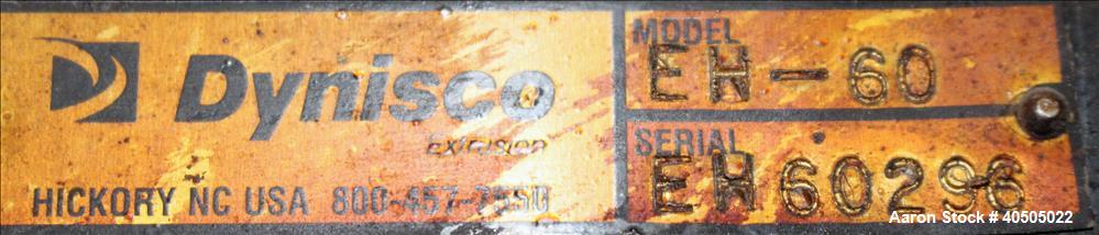 Used Dynisco hydraulic screen changer, model EH-60, serial# EH60296, no power pack.