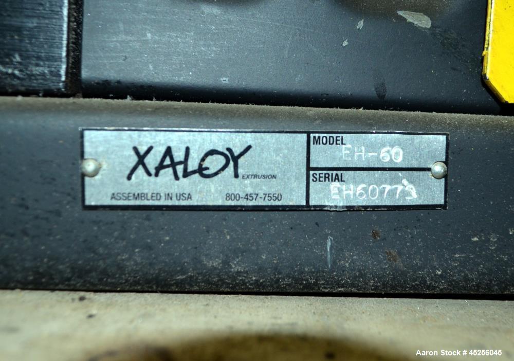 Used Dynisco Xaloy 6" Hydraulic Screen Changer, Model EH-60. Includes a 2hp power pack. Serial# EH60773.