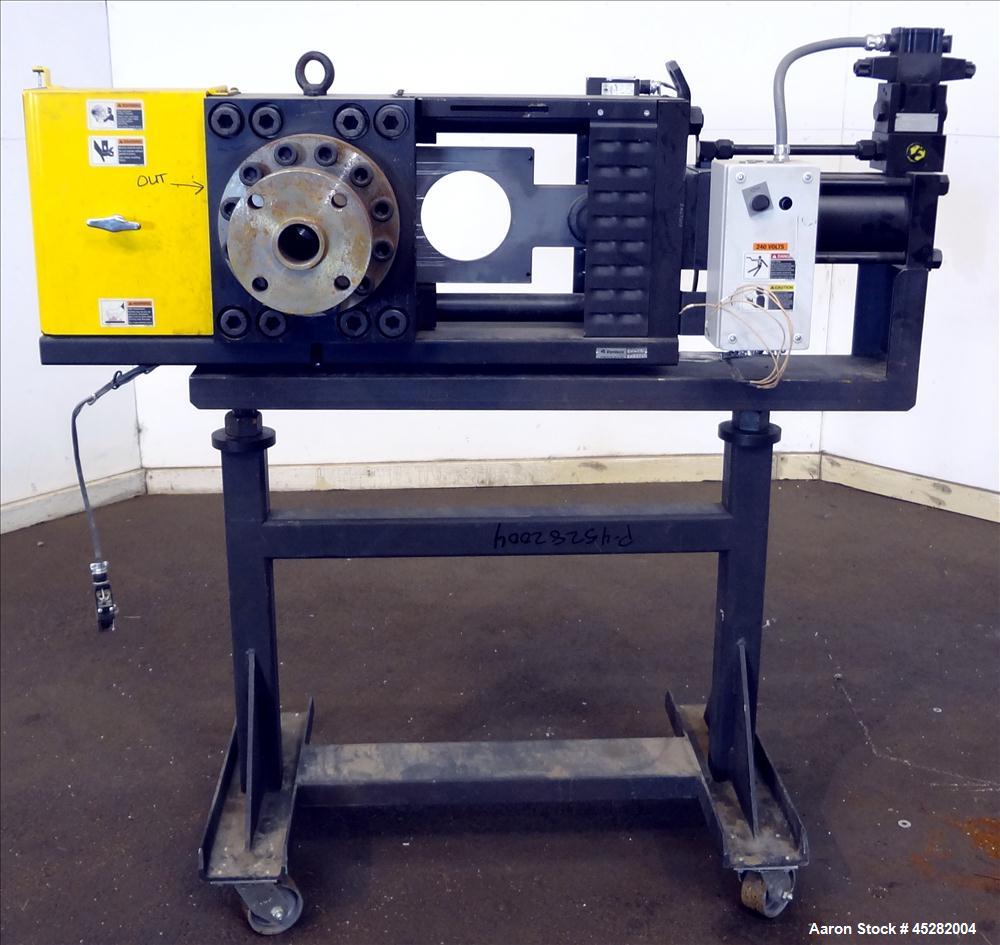Used Dynisco 6" Hydraulic Slide Plate Screen Changer, Model EH-60