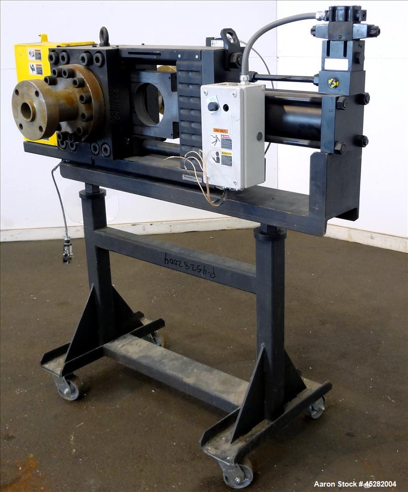 Used Dynisco 6" Hydraulic Slide Plate Screen Changer, Model EH-60