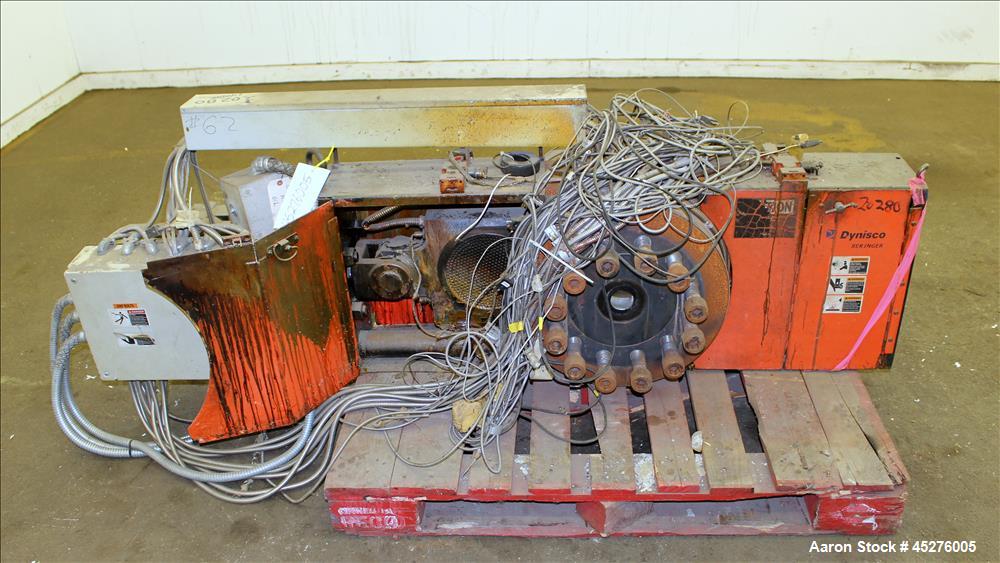 Used Dynisco Ultra Lock Slide Plate Screen Changer, Model ULC80H. 8" Diameter. No hydraulic pump included for screen changer operation. Serial# U81046, order# 4500419758/U81046, built 12/2003.
