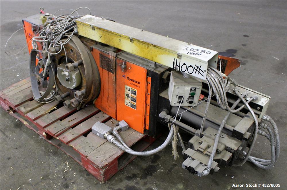 Used Dynisco Ultra Lock Slide Plate Screen Changer, Model ULC80H. 8" Diameter. No hydraulic pump included for screen changer operation. Serial# U81046, order# 4500419758/U81046, built 12/2003.