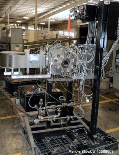 Used Key Technology 6" Diameter Continuous Screen Changer, Model KLN 6.0. Includes a control panel. Built 2002.