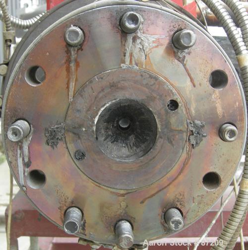 USED: MGB 4.5" hydraulic screen changer. No power pack. Mounted on a frame.