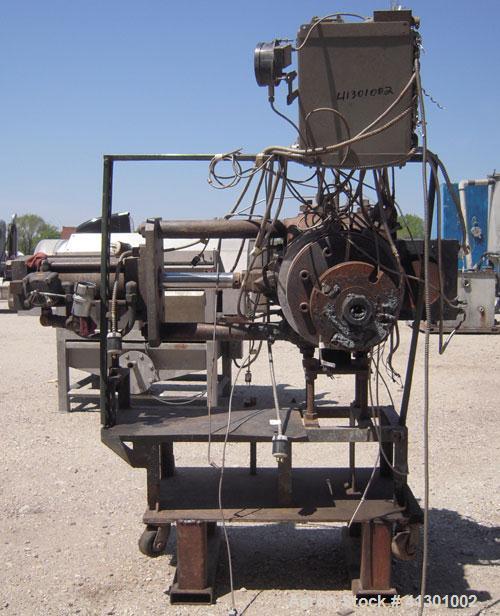 Used 8" Hydraulic Screen Changer.  Mounted on a carbon steel base.  Requires a power pack.