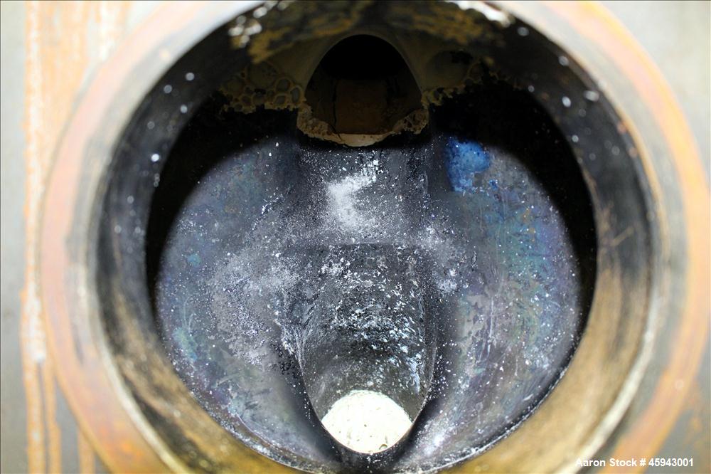 Used PSI Polymer Systems Inc. Continuous Screen Changer, Model CSC-230. Consists of (2) 9" diameter breaker plates with filter cavities. Extruder output 2,250 to 6,000 pounds per hour, 64.53 filter a...