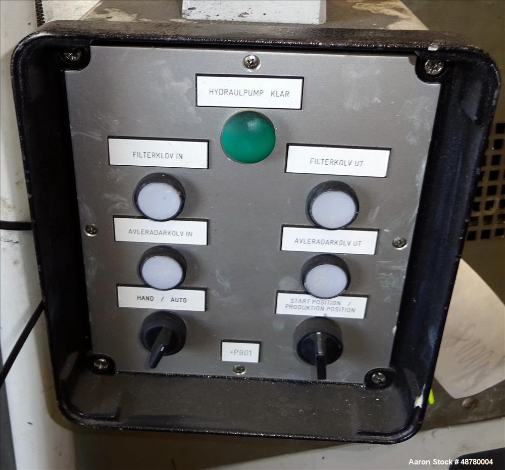 Used Trendelkamp screen changer, type 5.1. Capacity 3300lbs/1500 KG per hour.