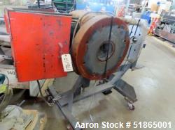 Used- Beringer Model 1200 Slide Plate Screen Changer. (2) Nominal 12" diameter breaker plates. Unit is mounted on a stand wi...