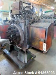 Used- MGB Model SC12 Slide Plate Screen Changer. (2) Nominal 12" diameter breaker plates. Unit is mounted on a stand with ca...