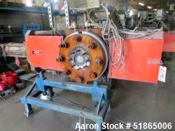 Used- MGB Model SC12 Slide Plate Screen Changer. (2) Nominal 12" diameter breaker plates. Unit is mounted on a stand with ca...