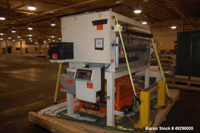 Used 62" wide Enercon 2-side treater Model LM3444-144, Serial #C24420-03. Has 3 kw Compak 2000 control and 7 kva high voltage transformer. Includes Enercon Ozone Decomp unit Model LM3686-104-0752-2, ...