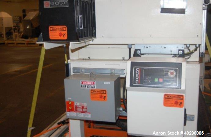 Used 62" wide Enercon 2-side treater Model LM3444-144, Serial #C24420-03. Has 3 kw Compak 2000 control and 7 kva high voltage transformer. Includes Enercon Ozone Decomp unit Model LM3686-104-0752-2, ...
