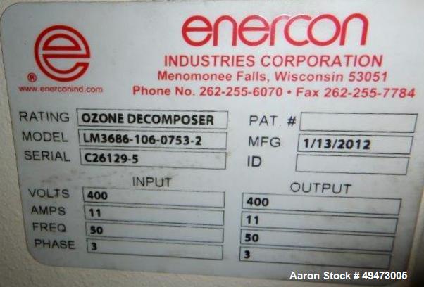 Used ENERCON Film Treater, Approximate 92'' Wide. Includes Operator Controls. Previously used on approximate 30 mil Solar Film. New in 2012.