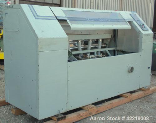 Used Contech 60" Wide CompuSheeter, Model CS-60. (2) Pneumatically adjustable rubber pinch rolls. Includes a stacker, a custom integrated winder, and a 7.5 hp hydraulic motor and control panel. 1424 ...