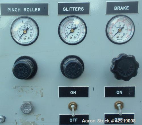 Used Contech 60" Wide CompuSheeter, Model CS-60. (2) Pneumatically adjustable rubber pinch rolls. Includes a stacker, a custom integrated winder, and a 7.5 hp hydraulic motor and control panel. 1424 ...