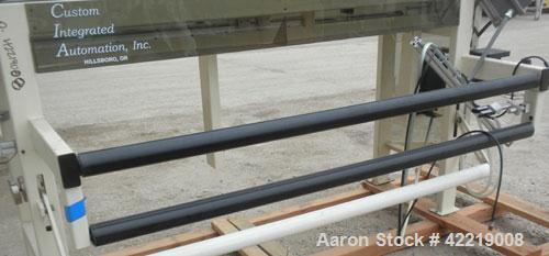 Used Contech 60" Wide CompuSheeter, Model CS-60. (2) Pneumatically adjustable rubber pinch rolls. Includes a stacker, a custom integrated winder, and a 7.5 hp hydraulic motor and control panel. 1424 ...