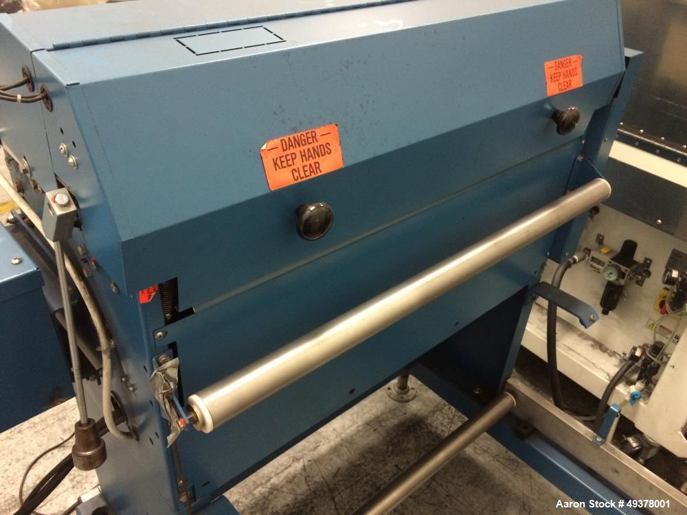 Used Rosenthal Manufacturing Sheetmaster Sheeter, Model SM-30. Approximate 30" wide capacity. Up to 75 sheets per minute, up to 1/16" cut length accuracy. Equipped with Controller 58851-419, Foot swi...