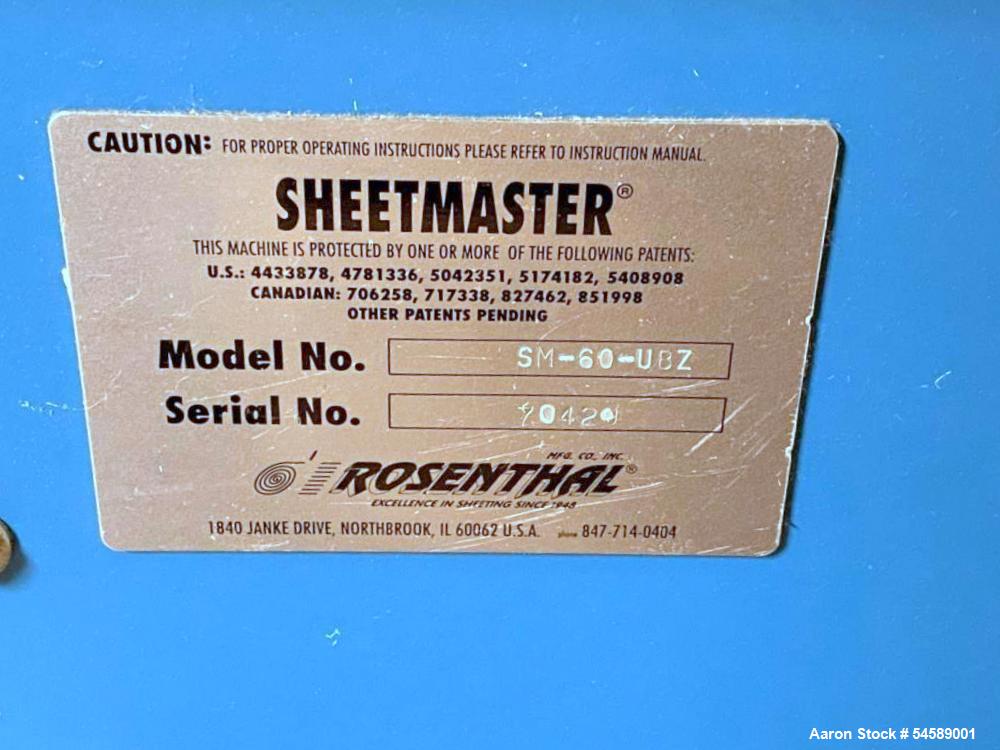 Used Rosenthal SM-60-UBZ Sheeter – 60-Inch Industrial Sheet Feeding & Material Handling Machine
