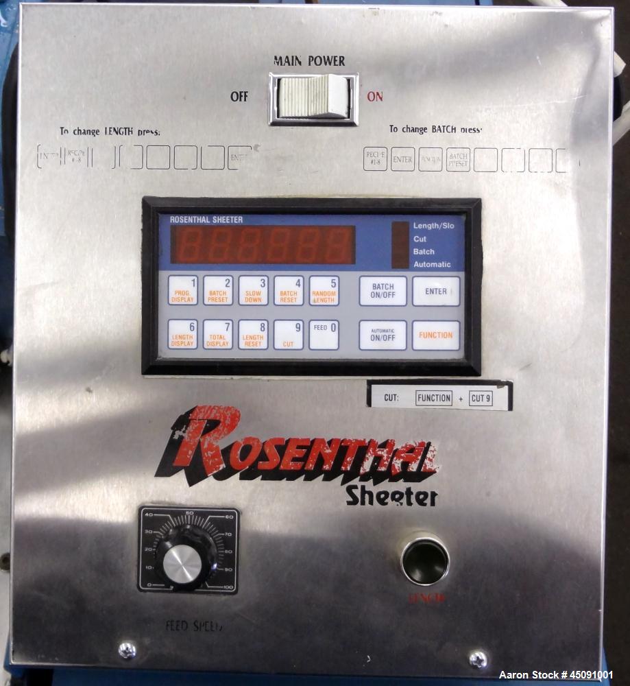 Used Rosenthal Manufacturing 45 Degree Sheeter, Model WA-AC-2-5UBEAA-24
