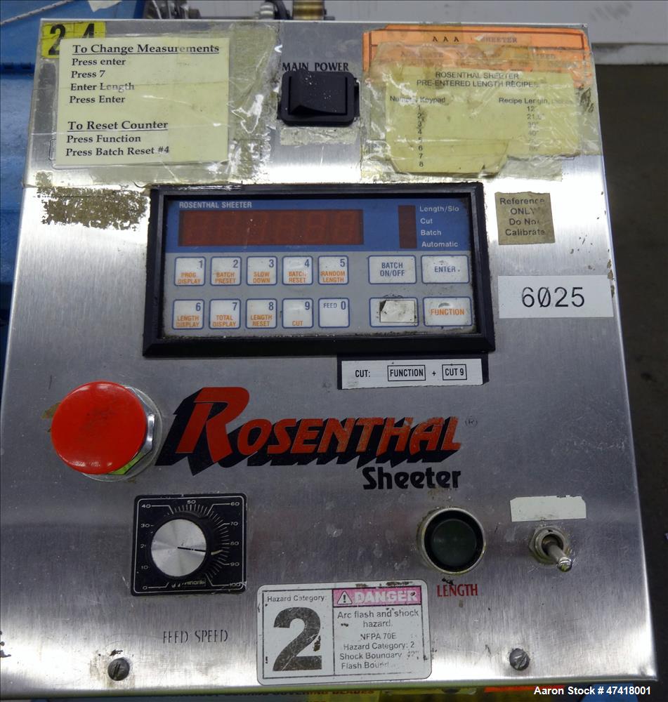 Used Rosenthal Manufacturing Sheeter, Model WA-S-4-HUBTEAAA-12.