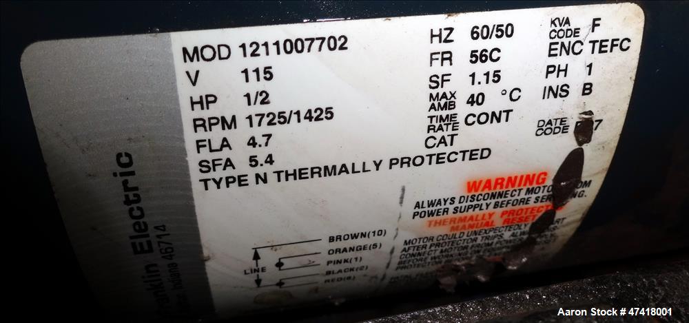 Used Rosenthal Manufacturing Sheeter, Model WA-S-4-HUBTEAAA-12.