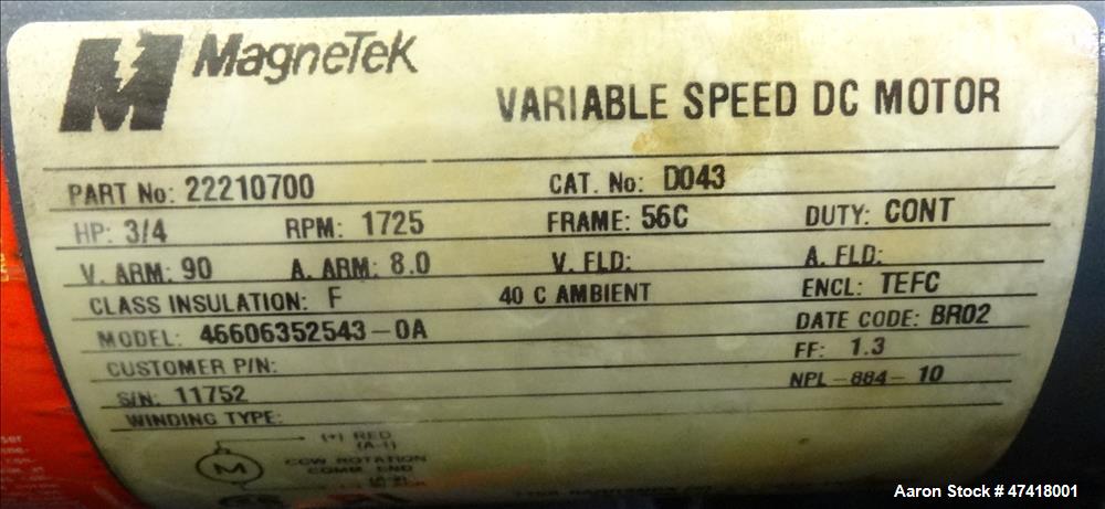 Used Rosenthal Manufacturing Sheeter, Model WA-S-4-HUBTEAAA-12.