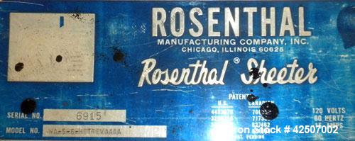 Used Rosenthal Sheeter, Model WA-S-6-HSTREVAAAA.