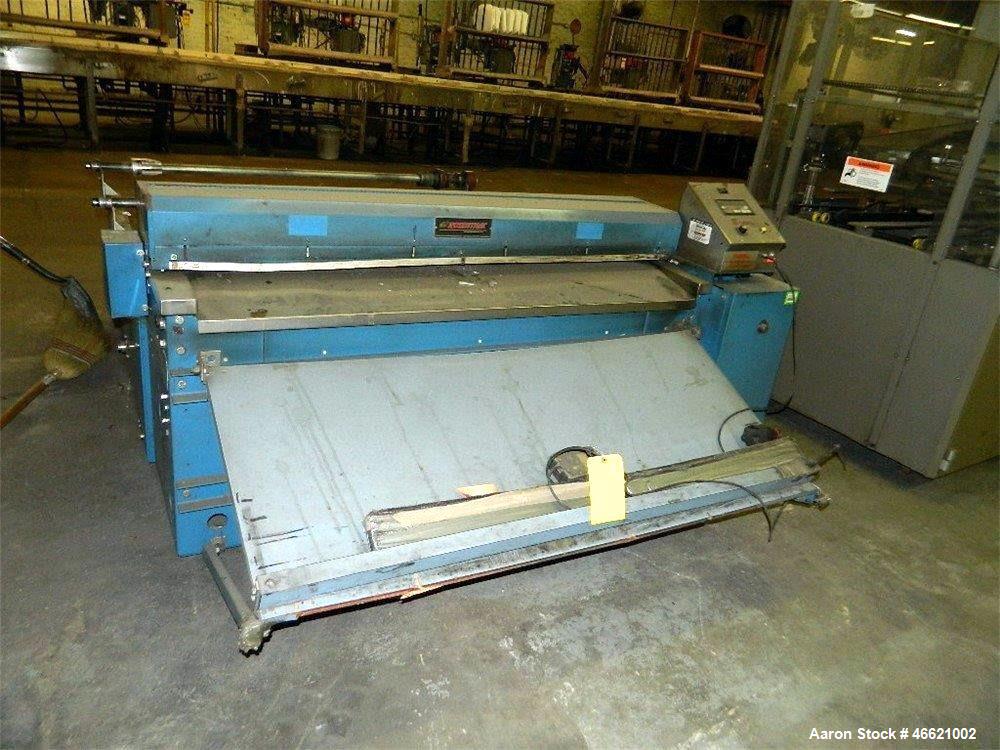 Used Rosenthal 60" Sheeter, Model WAS5-HUBUBZTEA-2. (2) 0.5 hp Motors, (2) 30" O.D. unwinds, (2) dancer rolls, idler roll, tension assembly, (1) pressure roll, (1) auxiliary pressure roll. Set up for...