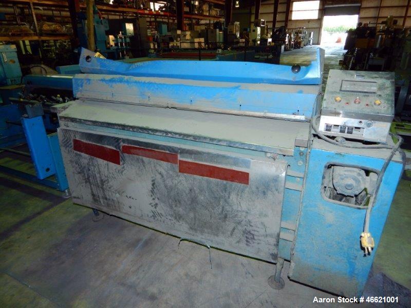 Used Rosenthal 60" Sheeter. (1) Unwind, idler roll, dancer roll, tension assembly, pressure roll. Set up for razor slitting with (2) blades.