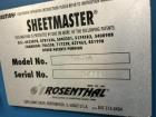 Used Rosenthal Manufacturing Sheetmaster Sheeter, Model SM-30. Approximate 30