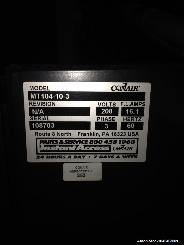 Used Coniar Model MT104-10-3 Vacuum Sizing Tank