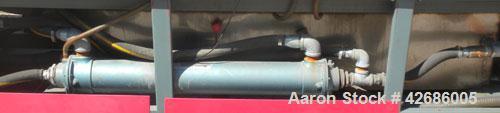 Used Crown Vacuum Calibrating Table, Model CMZDY. Stainless steel pan 24'' wide x 231'' long x approximately 3-3/4'' deep. 2. The dies are connected with aluminum alloy “T” guiding rails and bolts. I...