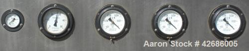 Used Crown Vacuum Calibrating Table, Model CMZDY. Stainless steel pan 24'' wide x 231'' long x approximately 3-3/4'' deep. 2. The dies are connected with aluminum alloy “T” guiding rails and bolts. I...
