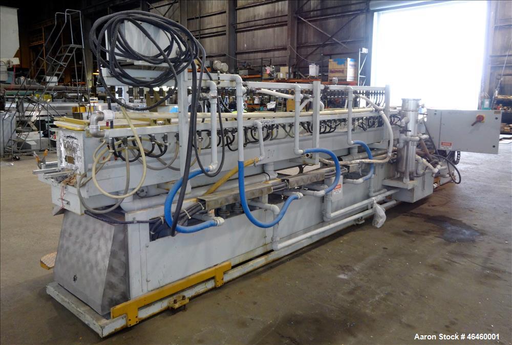 Used Custom Downstream Systems Vacuum Calibration Table With Water Recirculation System, Model CVC 22-475. Tank approximate 12" wide x 216" long x 14" deep, approximate table 26" wide x 264" long. In...