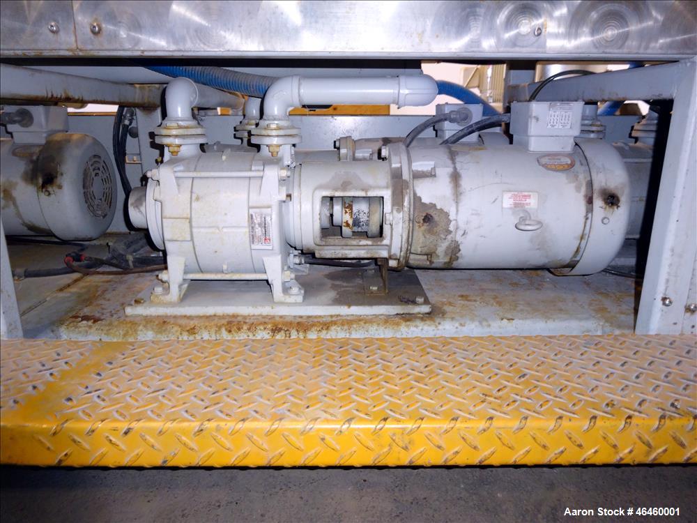 Used Custom Downstream Systems Vacuum Calibration Table With Water Recirculation System, Model CVC 22-475. Tank approximate 12" wide x 216" long x 14" deep, approximate table 26" wide x 264" long. In...