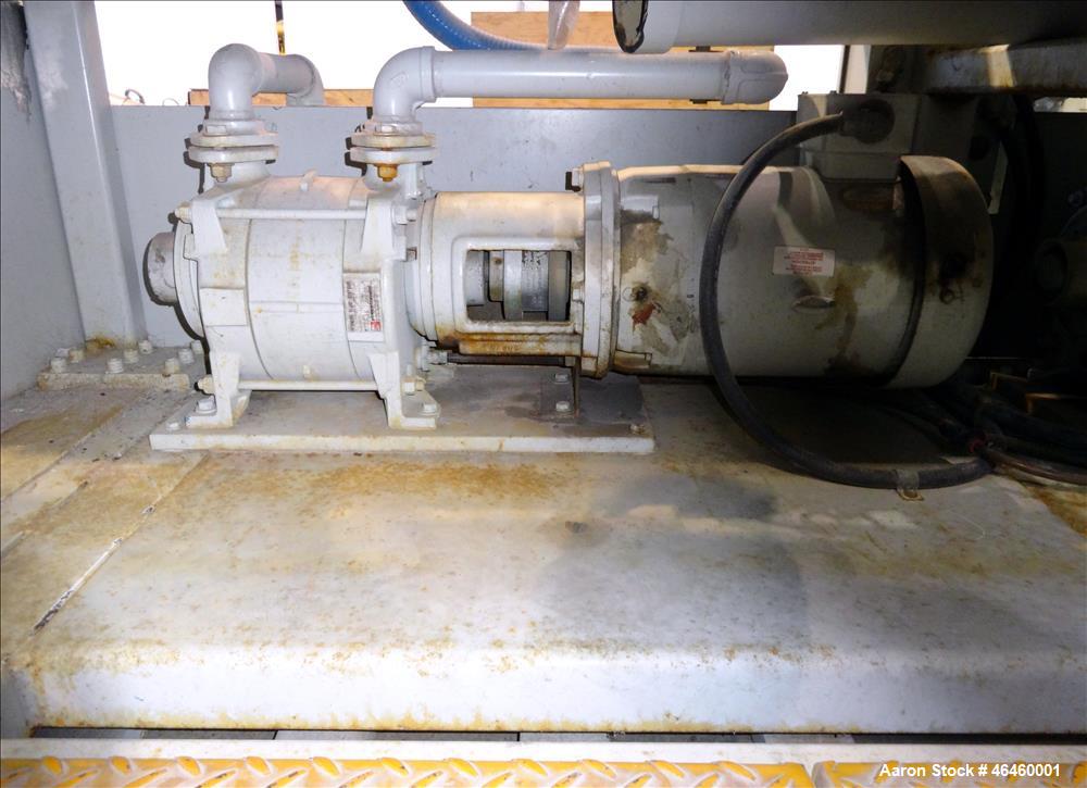 Used Custom Downstream Systems Vacuum Calibration Table With Water Recirculation System, Model CVC 22-475. Tank approximate 12" wide x 216" long x 14" deep, approximate table 26" wide x 264" long. In...
