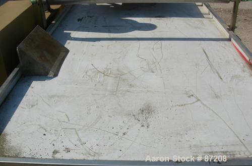 Used Royal Machine Vacuum Calibration Table, Model 004, Consisting Of (1) 42" wide x 69" long vacuum table section; (1) stainless steel pan; (2) Pompetravaini model 65-45011-C/GH-Z vacuum pumps, each...
