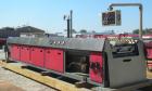 Used Crown Vacuum Calibrating Table, Model CMZDY. Stainless steel pan 24'' wide x 231'' long x approximately 3-3/4'' deep. 2. The dies are connected with aluminum alloy “T” guiding rails and bolts. I...