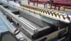 Used Crown Vacuum Calibrating Table, Model CMZDY. Stainless steel pan 24'' wide x 231'' long x approximately 3-3/4'' deep. 2. The dies are connected with aluminum alloy “T” guiding rails and bolts. I...