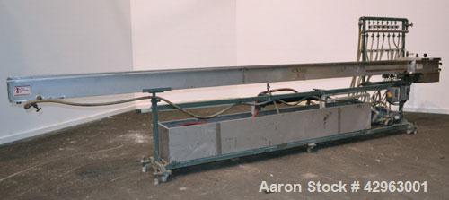 Used Al-Be Industries Vacuum Sizing Tank, Model C-7-216, 304 Stainless steel. Vacuum section 14’’ wide x 24’’ long x 7-1/2’’ deep with a plastic cover. Cooling section 8’’ wide x 216’’ long x 8’’ dee...