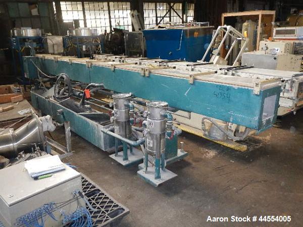 Used CDS vacuum tank, model CVSS1420, stainless steel construction, 14" x 14" x 20' long tank, with vacuum pump, circulation pump, heat exchanger, (2) basket filters and reservoir, 575 volt, serial #...