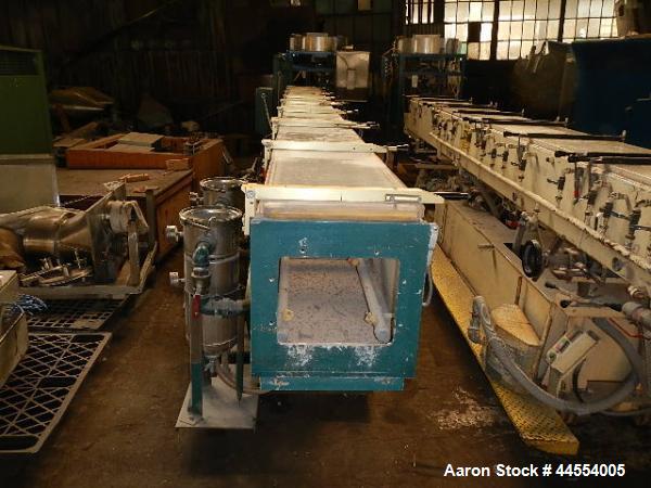 Used CDS vacuum tank, model CVSS1420, stainless steel construction, 14" x 14" x 20' long tank, with vacuum pump, circulation pump, heat exchanger, (2) basket filters and reservoir, 575 volt, serial #...