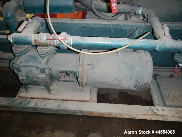 Used CDS vacuum tank, model CVSS1420, stainless steel construction, 14" x 14" x 20' long tank, with vacuum pump, circulation pump, heat exchanger, (2) basket filters and reservoir, 575 volt, serial #...