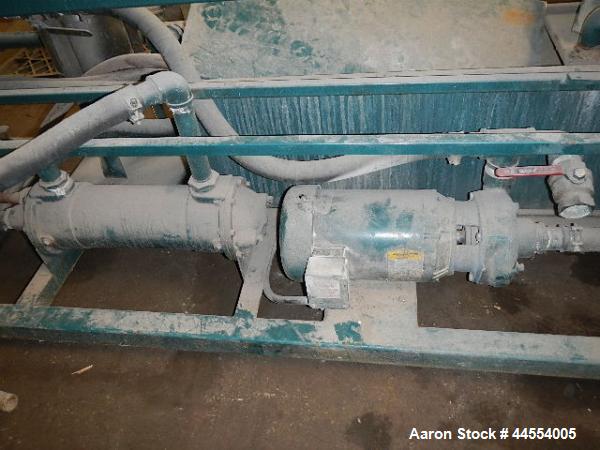 Used CDS vacuum tank, model CVSS1420, stainless steel construction, 14" x 14" x 20' long tank, with vacuum pump, circulation pump, heat exchanger, (2) basket filters and reservoir, 575 volt, serial #...