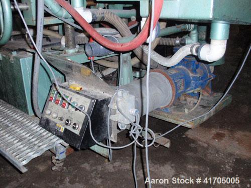 Used Conair Metaplast Vacuum Sizing / Water Tank, model MVS3-14-SP-R-L, stainless steel. 28" wide x 13" tall x 14' long, entry vacuum chamber, with vacuum pump, water recirculation pumps, basket filt...