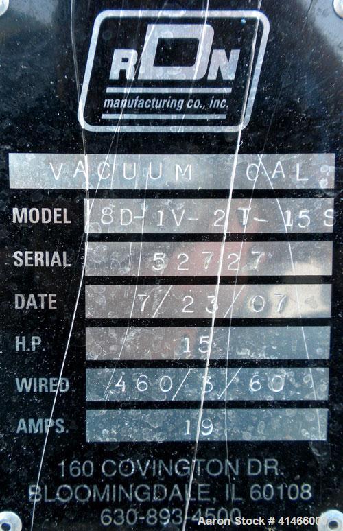 Used- Stainless Steel RDN Vacuum Calibration Tank, Model 8D-1V-2T-15S